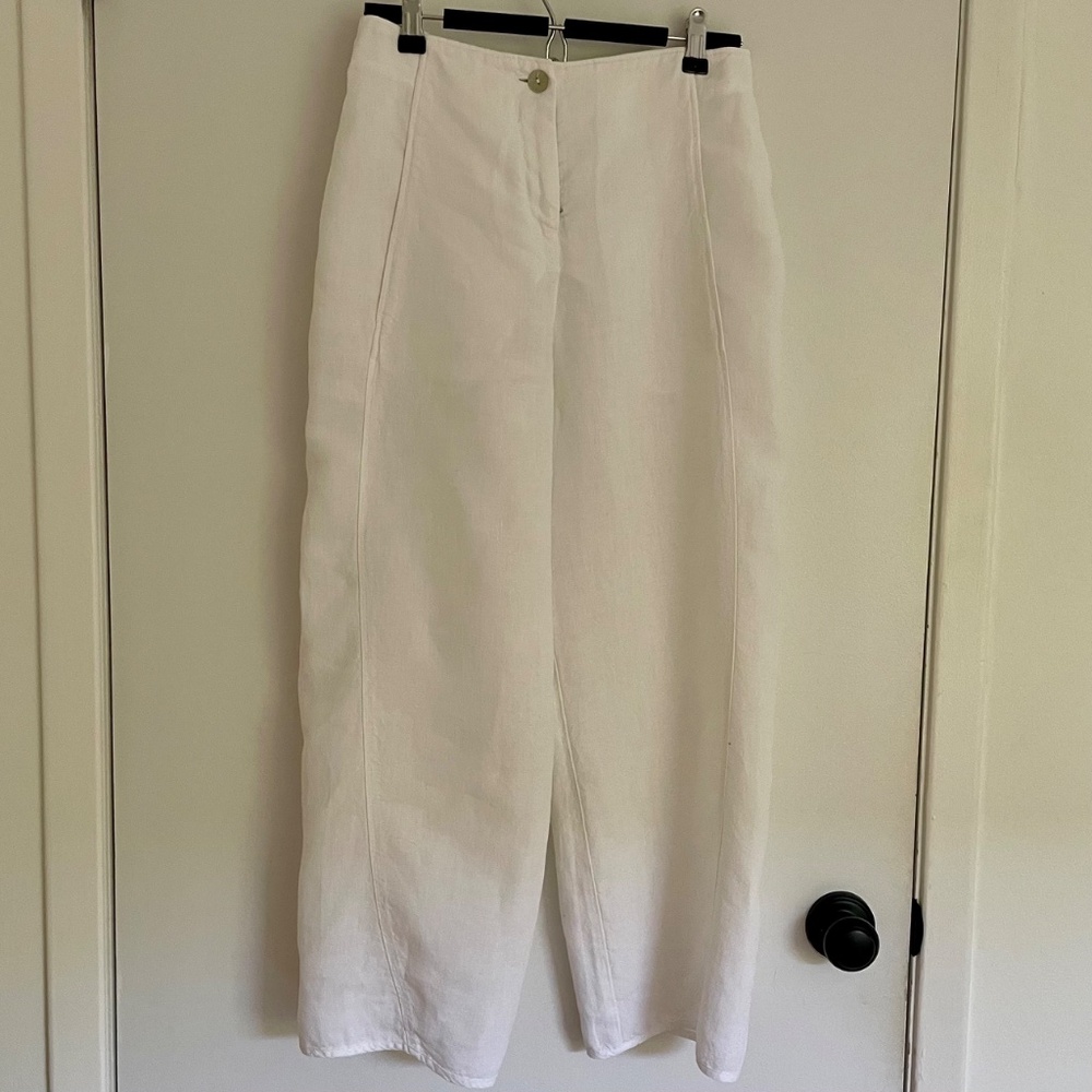 Oska 100% Linen Barrel Leg Pants - Picture 4 of 7
